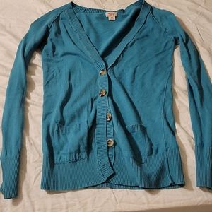 Turquoise Button Down Sweater
